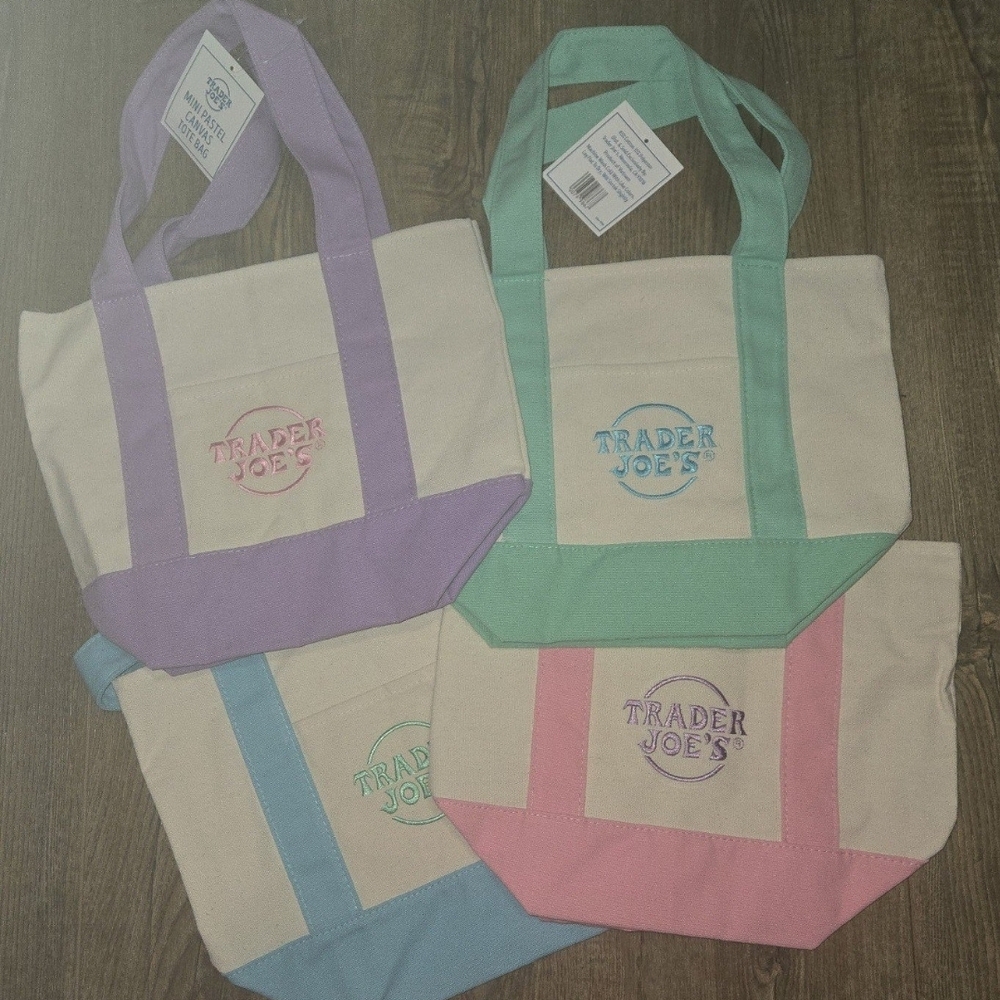Trader Joe's Canvas Tote Bag Set - Multicolor